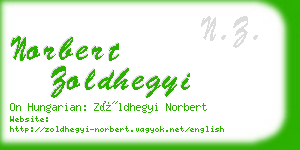 norbert zoldhegyi business card